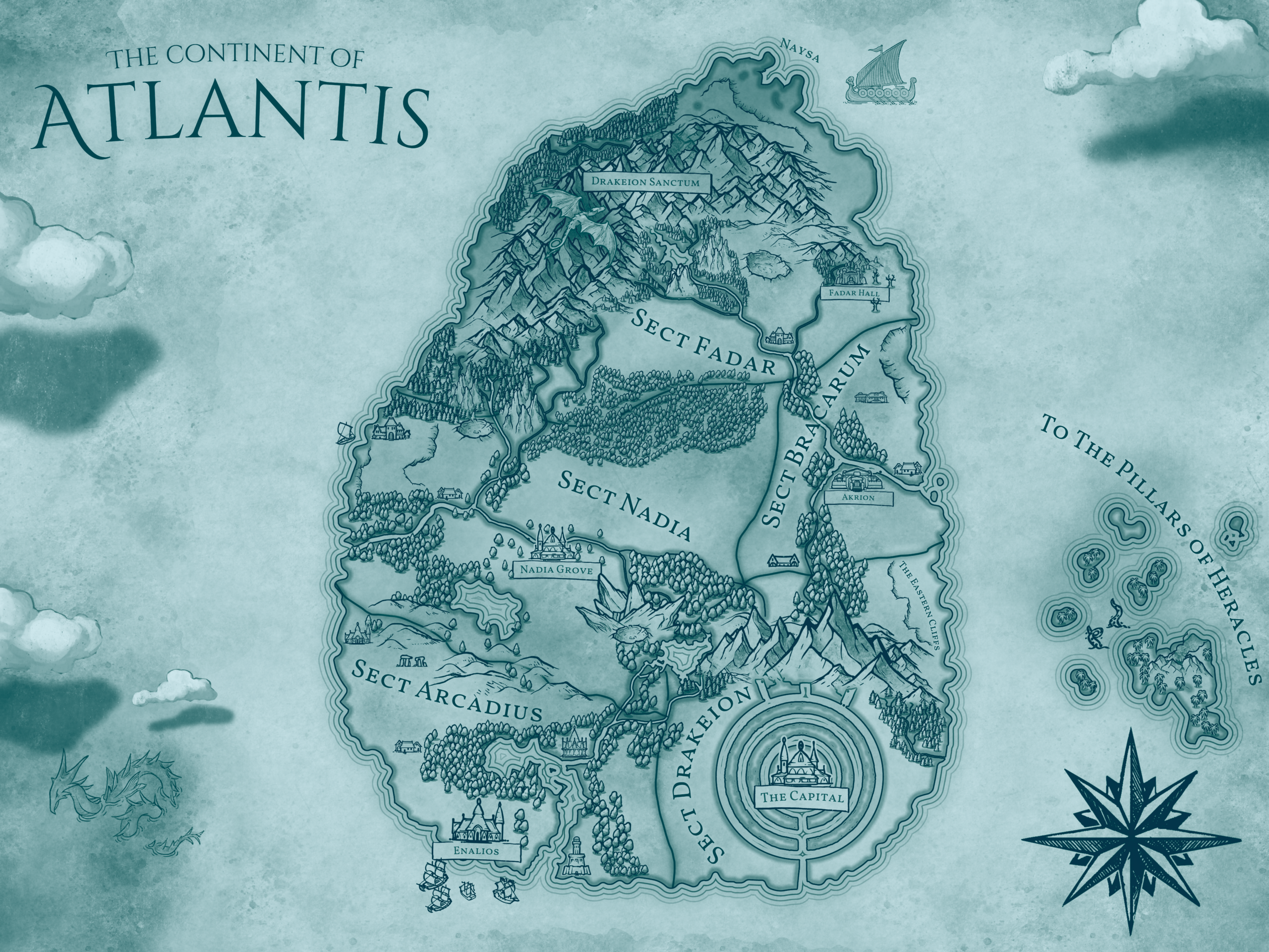 Atlantis Map Tinted Atlantis Map Tinted